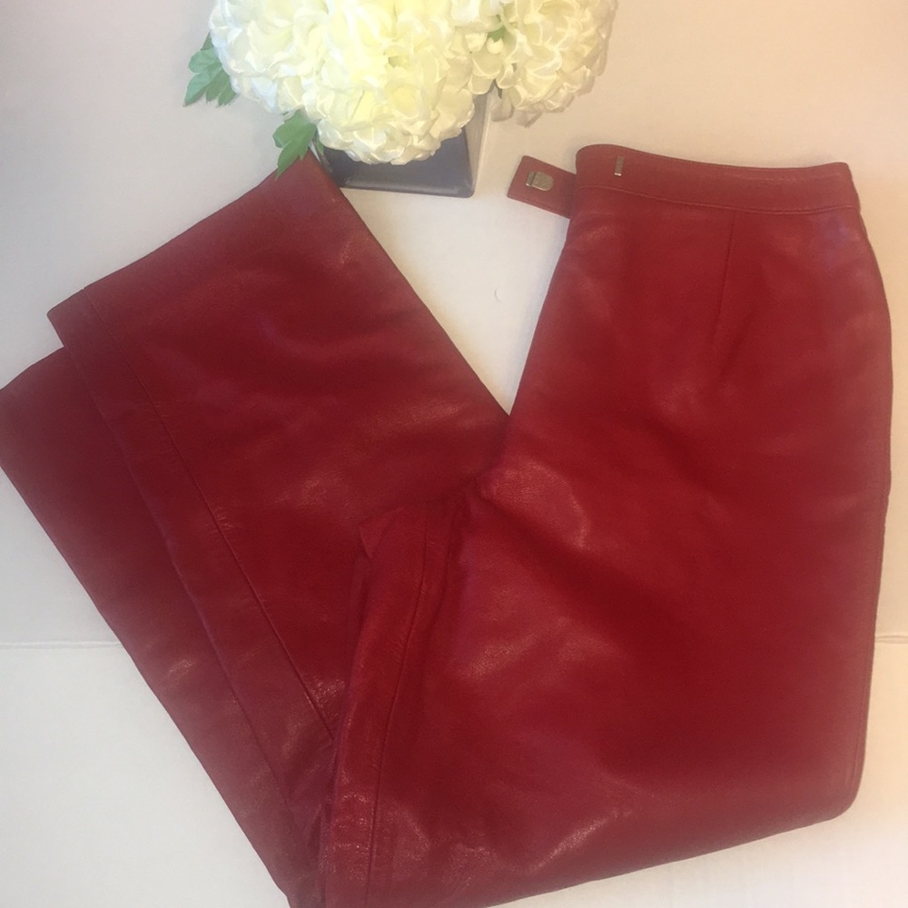 Red Leather Pants